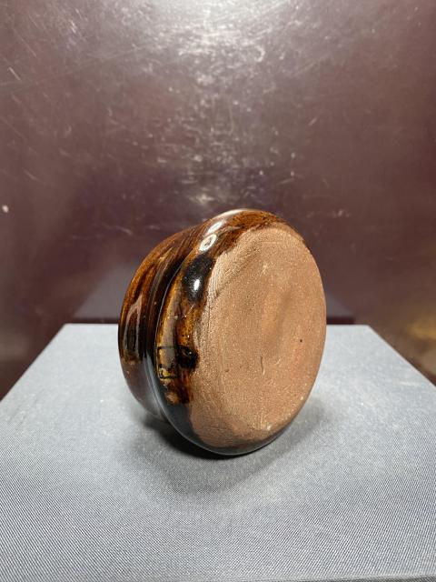 古玩陶瓷清代.紫金釉葫蘆形水盂拍賣，當前價格2880元