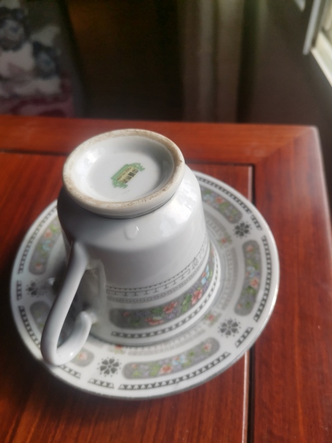 古玩陶瓷彩繪花卉紋杯碟拍賣，當前價格260元