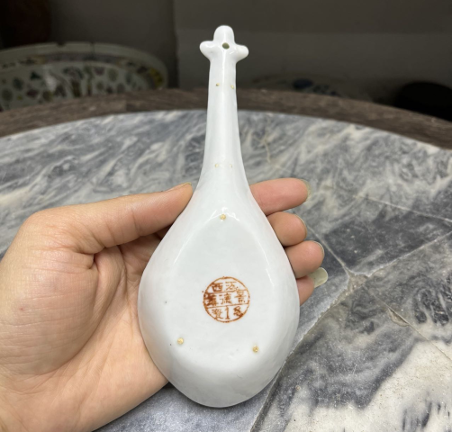 古玩陶瓷秋葵綠地龍紋勺拍賣,當前價格1000元