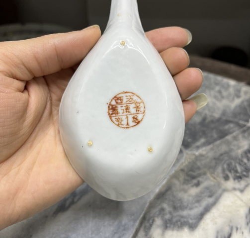 古玩陶瓷秋葵綠地龍紋勺拍賣,當前價格1000元