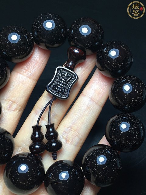 古玩雜項小葉金星紫檀手串拍賣,當前價格386元