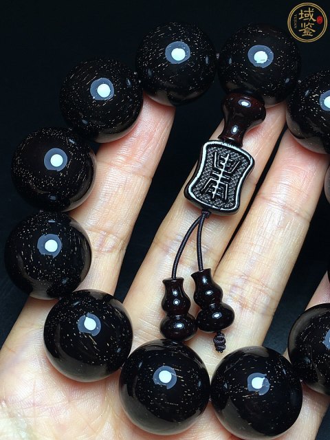 古玩雜項小葉金星紫檀手串拍賣,當前價格386元