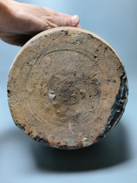 古玩陶瓷清代?磁州窯黑釉罐拍賣,當前價格630元