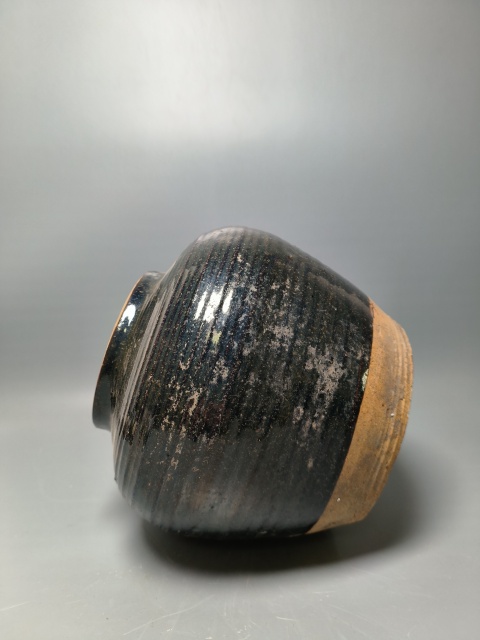古玩陶瓷清代?磁州窯黑釉罐拍賣,當前價格630元