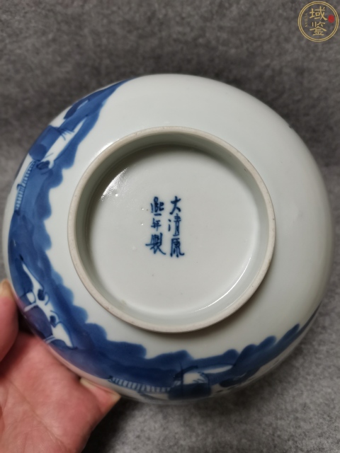 A blue and white 'floral' bowl, Mark and period of Kangxi