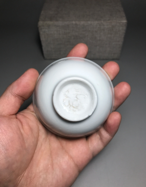 古玩陶瓷精品甜白釉壓手杯拍賣，當前價格1888元