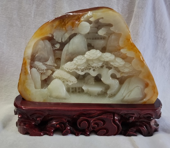 和田玉雕山子擺件拍賣，當前價格36888元