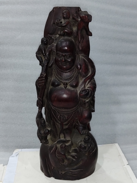 檀木雕五子鬧佛擺件拍賣，當(dāng)前價(jià)格1990元