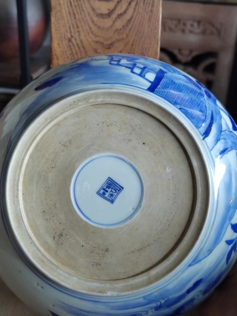 古玩陶瓷（精品貢碗）晚清花卉紋青花香櫞拍賣，當前價格2888元