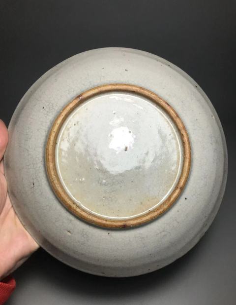 古玩陶瓷(清中期)哥釉盤拍賣,當前價格0元