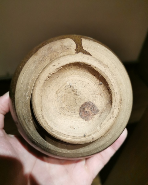 古玩陶瓷元代?茶葉沫釉茶入拍賣,當前價格999元