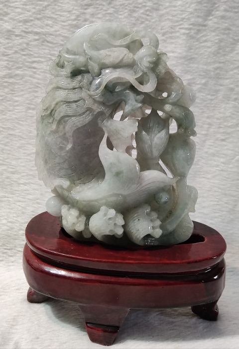 古玩雜項(xiàng)翡翠雕魚龍變化擺件拍賣,當(dāng)前價(jià)格3688元
