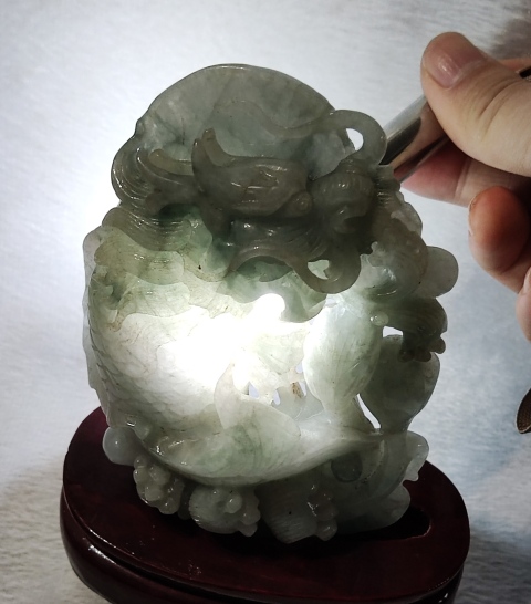 古玩雜項(xiàng)翡翠雕魚龍變化擺件拍賣,當(dāng)前價(jià)格3688元