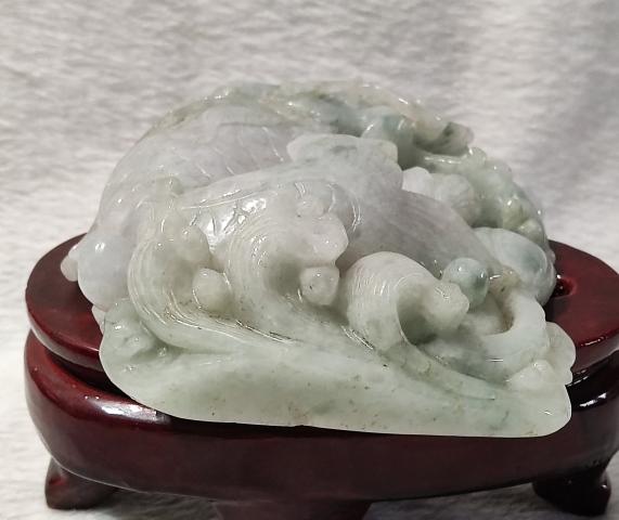 古玩雜項(xiàng)翡翠雕魚龍變化擺件拍賣,當(dāng)前價(jià)格3688元
