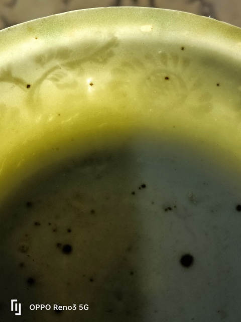 古玩陶瓷明?洪武白釉模印花卉紋盤拍賣，當前價格3500元