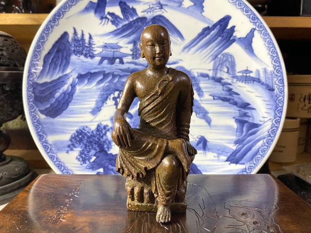 古玩雜項竹雕羅漢擺件拍賣,當前價格3800元
