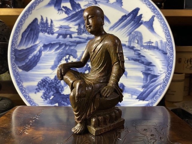 古玩雜項竹雕羅漢擺件拍賣,當前價格3800元