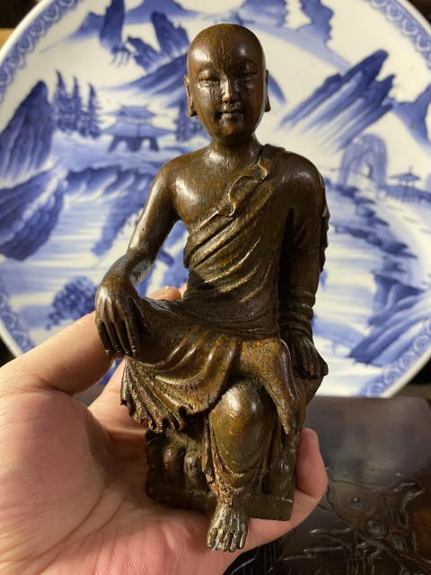 古玩雜項竹雕羅漢擺件拍賣,當前價格3800元