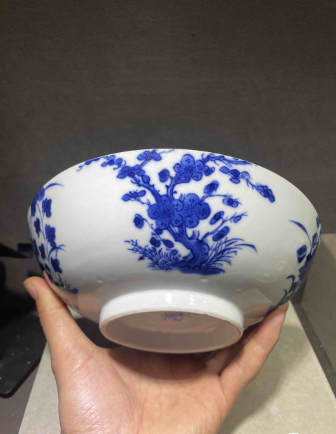 古玩陶瓷道光細路四季花卉碗拍賣,當前價格888元