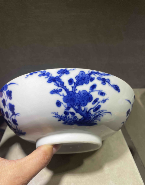 古玩陶瓷道光細路四季花卉碗拍賣,當前價格888元