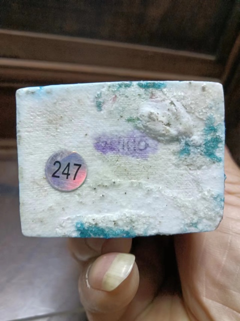 古玩陶瓷孔雀藍何仙姑瓷塑拍賣,當前價格2000元