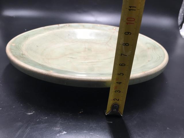 古玩陶瓷【平臺實物保真】明代影青釉吉語紋盤拍賣,當前價格2588元
