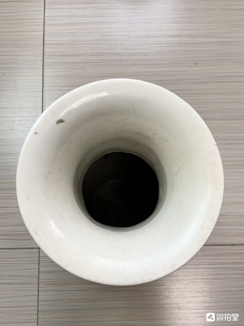 古玩陶瓷民國礬紅太獅少獅紋詩文雙耳瓶拍賣，當前價格6500元