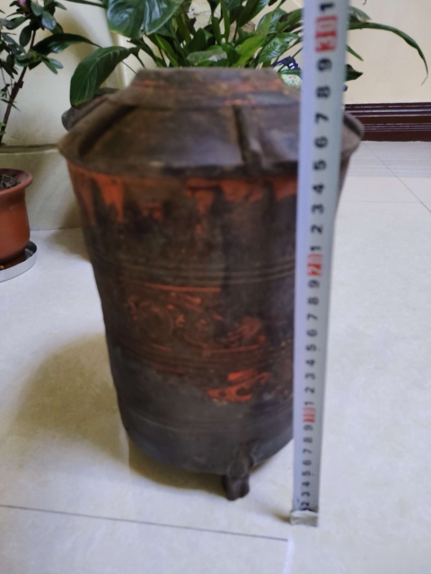 古玩陶瓷漢代灰陶彩繪陶倉拍賣,當前價格6300元