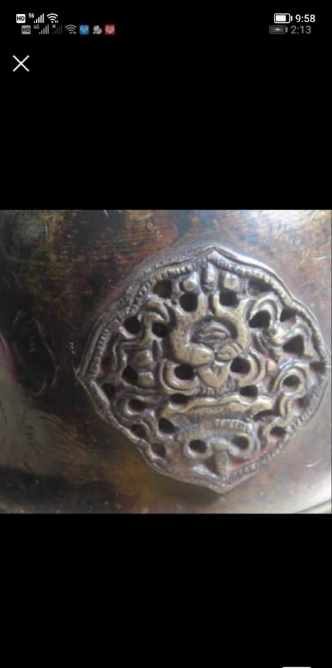 古玩銅器銅碗拍賣，當前價格3800元