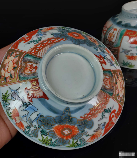 古玩陶瓷清晚期青花加彩茶蓋碗拍賣,當前價格580元