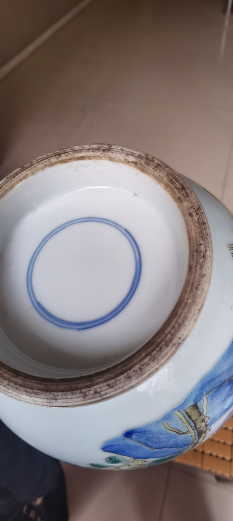 古玩陶瓷中晚期粉彩蒜頭瓶拍賣,當前價格6800元