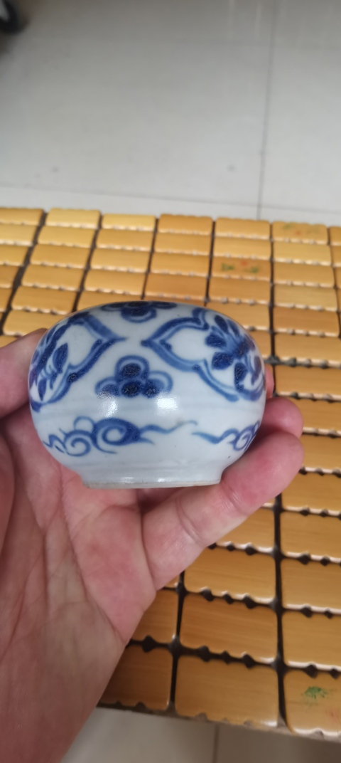 古玩陶瓷明中期青花水盂拍賣,當前價格4800元