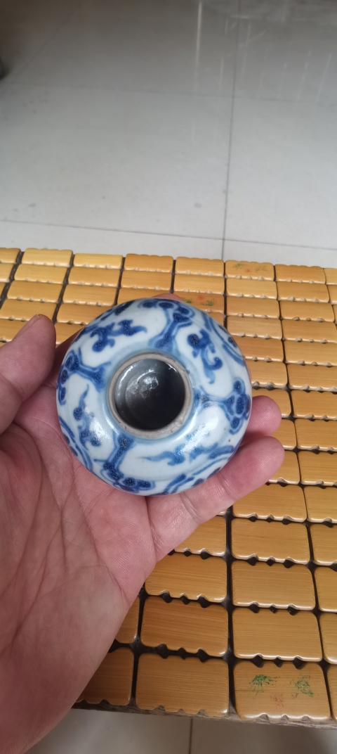 古玩陶瓷明中期青花水盂拍賣,當前價格4800元
