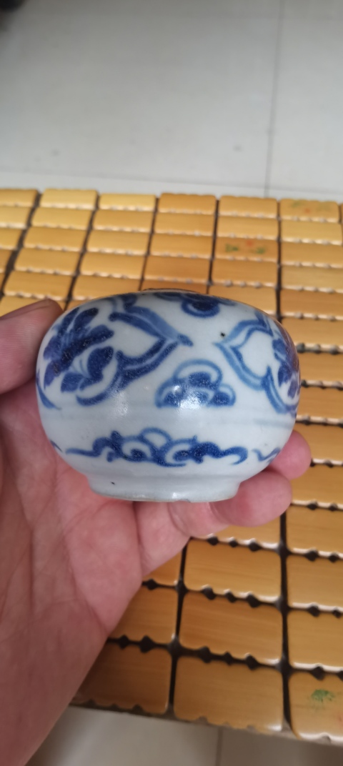 古玩陶瓷明中期青花水盂拍賣,當前價格4800元