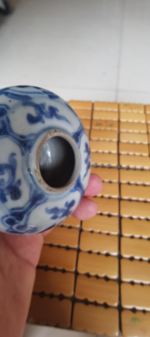 古玩陶瓷明中期青花水盂拍賣,當前價格4800元