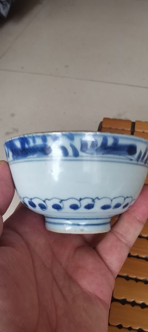 古玩陶瓷明代青花碗拍賣，當前價格3000元