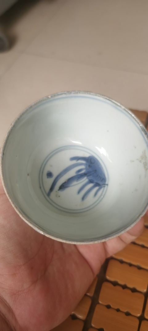 古玩陶瓷明代青花碗拍賣，當前價格3000元
