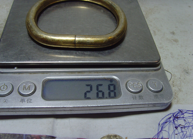 古玩雜項(xiàng)鎏金馬蹄鐲子拍賣，當(dāng)前價(jià)格3888元