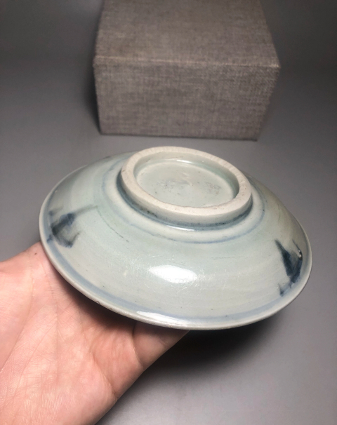 古玩陶瓷青花詩文紋盤拍賣,當前價格1800元