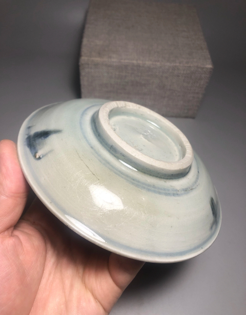 古玩陶瓷青花詩文紋盤拍賣,當前價格1800元