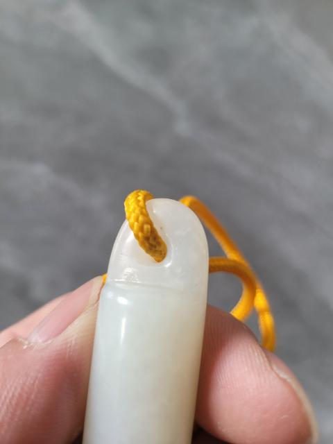 古玩玉器和田玉雕素紋翎管拍賣，當前價格4800元