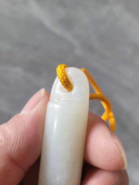 古玩玉器和田玉雕素紋翎管拍賣，當前價格4800元