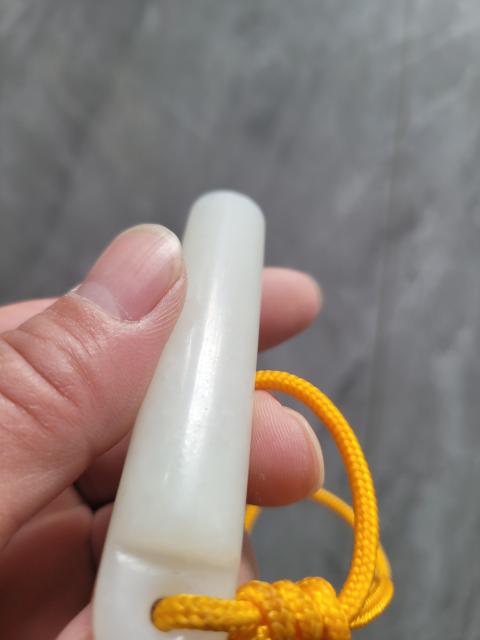 古玩玉器和田玉雕素紋翎管拍賣，當前價格4800元