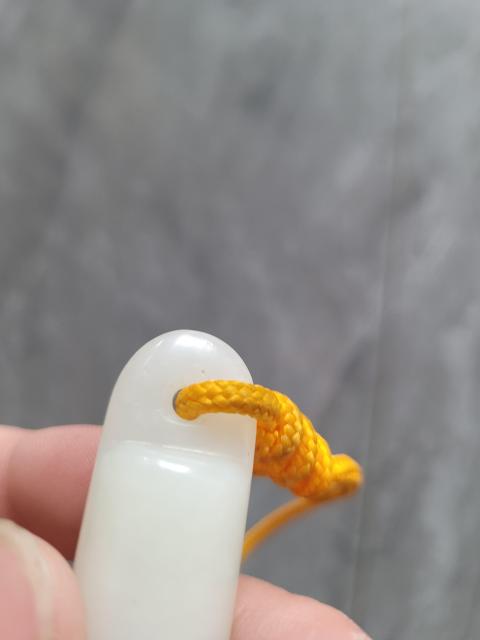 古玩玉器和田玉雕素紋翎管拍賣，當前價格4800元