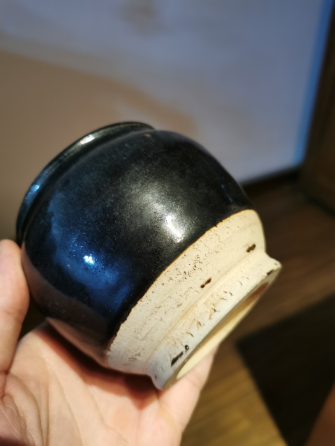 古玩陶瓷明代?黑釉茶入拍賣,當前價格999元