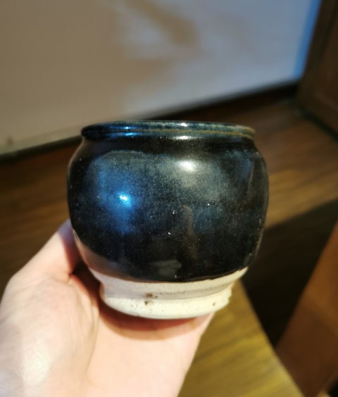 古玩陶瓷明代?黑釉茶入拍賣,當前價格999元