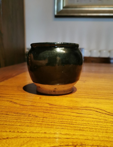 古玩陶瓷明代?黑釉茶入拍賣,當前價格999元