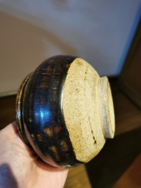 古玩陶瓷元代?褐釉茶入拍賣，當(dāng)前價(jià)格299元