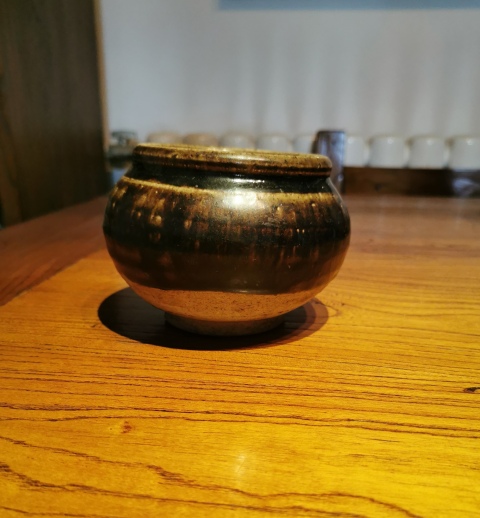 古玩陶瓷元代?褐釉茶入拍賣，當(dāng)前價(jià)格299元