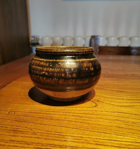 古玩陶瓷元代?褐釉茶入拍賣，當(dāng)前價(jià)格299元